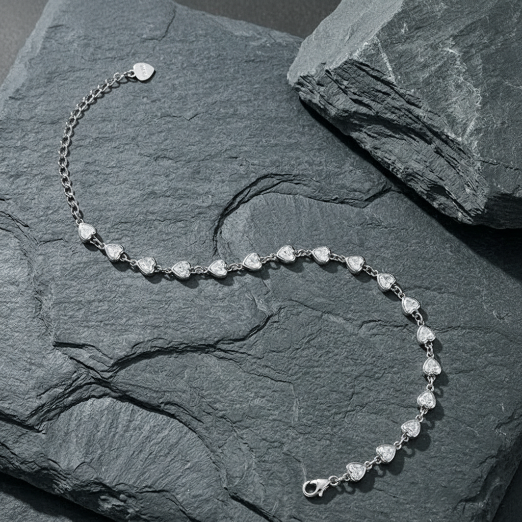 The Amour Bezel-Set Moissanite Tennis Bracelet