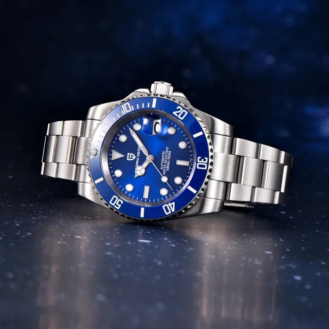 Pagani Design PD1661 40mm Automatic Men's Watch Homage To The Rolex Submariner Smurf Edition