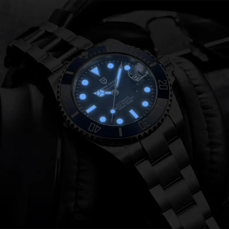 Pagani Design PD1661 40mm Automatic Men's Watch Homage To The Rolex Submariner Hulk Edition