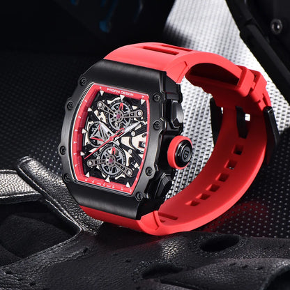 Pagani Design PD-YS011 Black Men's Quartz Chronograph Tonneau Watch Richard Mille Homage