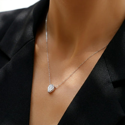 The Pear-Cut Moissanite Solitaire Pendant