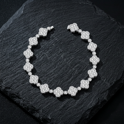 The Juliet Clover Pavé Tennis Bracelet