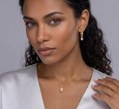 The Aura Teardrop Pendant in 18ct Gold Vermeil