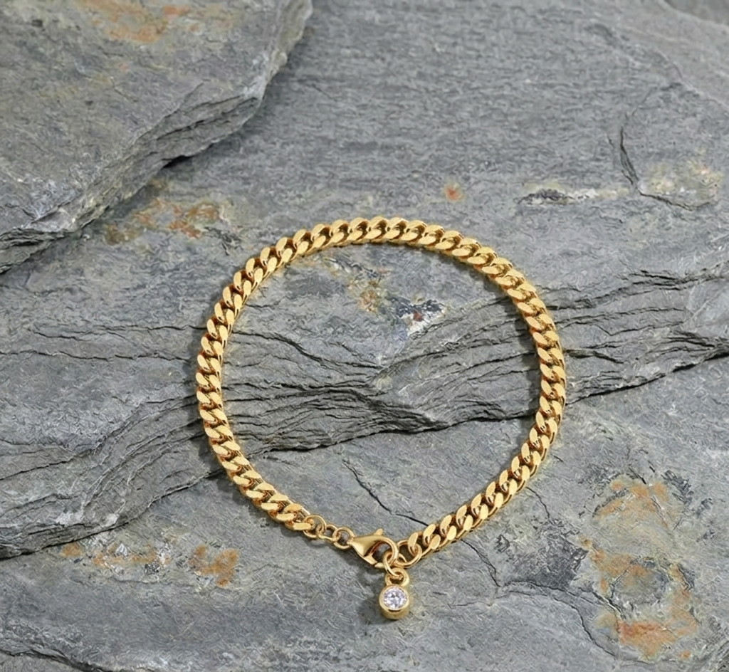 The Stella Moissanite Cuban Link Bracelet