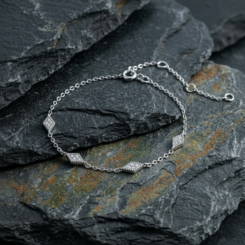 The Astra Geometric Pavé Bracelet
