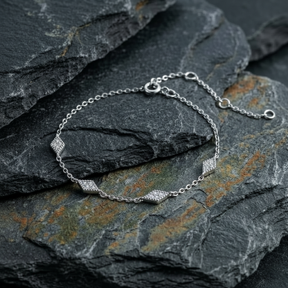 The Astra Geometric Pavé Bracelet