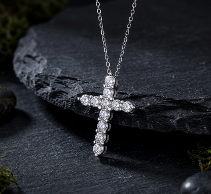 The Divine Moissanite Cross Pendant