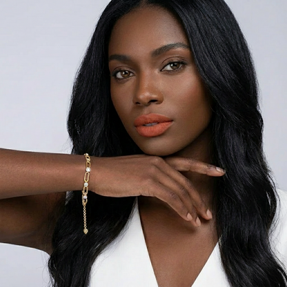 The Aurelia 3.0ct Brilliant-Cut Moissanite & Paperclip Chain Bracelet