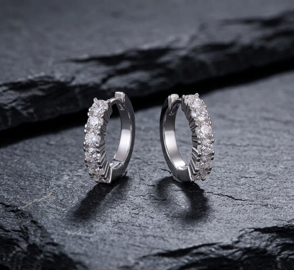 The Infinity Moissanite Huggie Hoops