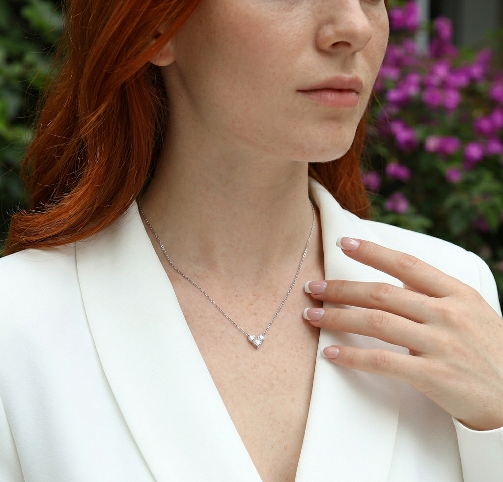 The Ophelia Moissanite Heart Pendant