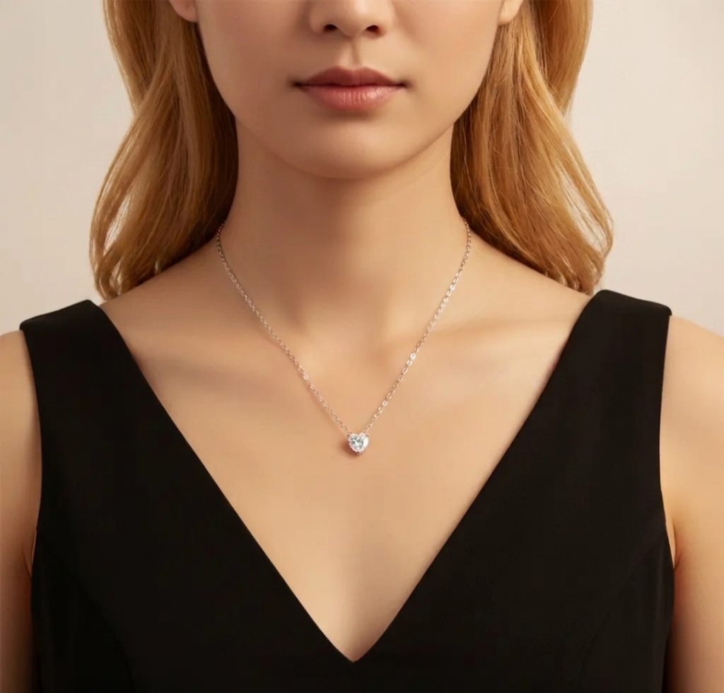 The Juliette Heart Collection: 1ct Moissanite Wedding Set