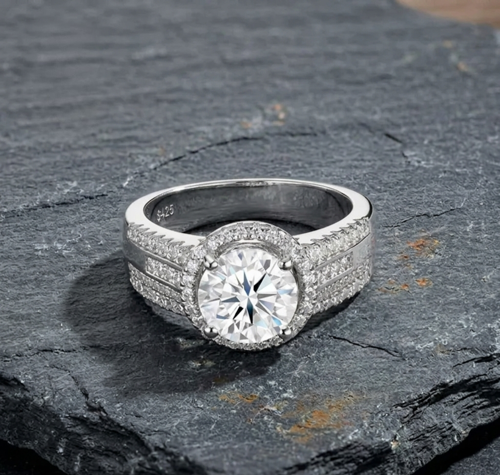 The Eternia Double-Stack Bridal Set – 2.0ct Certified Moissanite