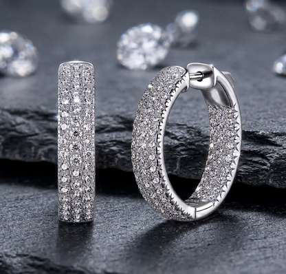 The Sloane Wide Pavé Hoops