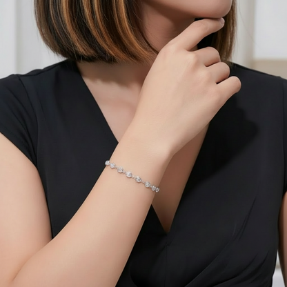 The Amour Bezel-Set Moissanite Tennis Bracelet