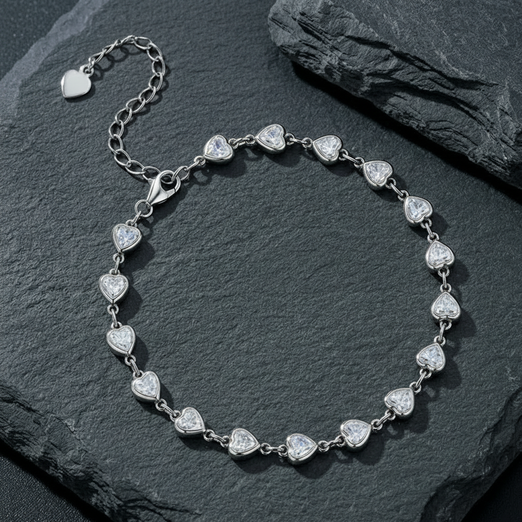 The Amour Bezel-Set Moissanite Tennis Bracelet