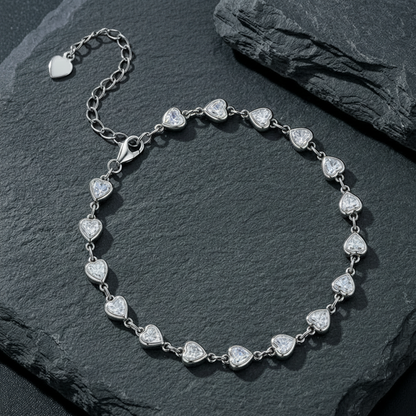The Amour Bezel-Set Moissanite Tennis Bracelet