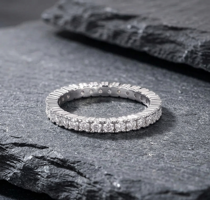 The Laurent Fluted Moissanite Full Eternity Ring