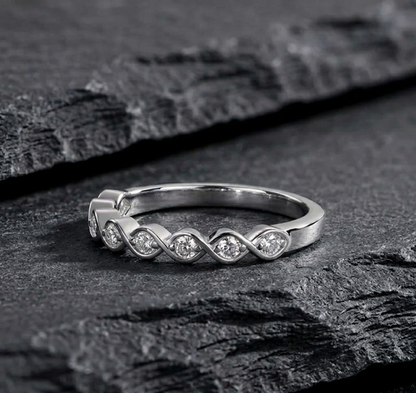 The Aurora Moissanite Eternity Band