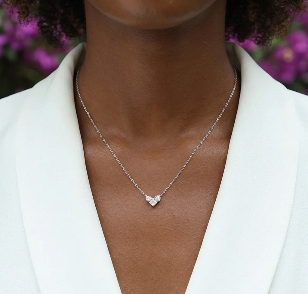 The Ophelia Moissanite Heart Pendant