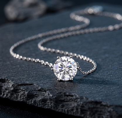 The Solitaire Moissanite Pendant