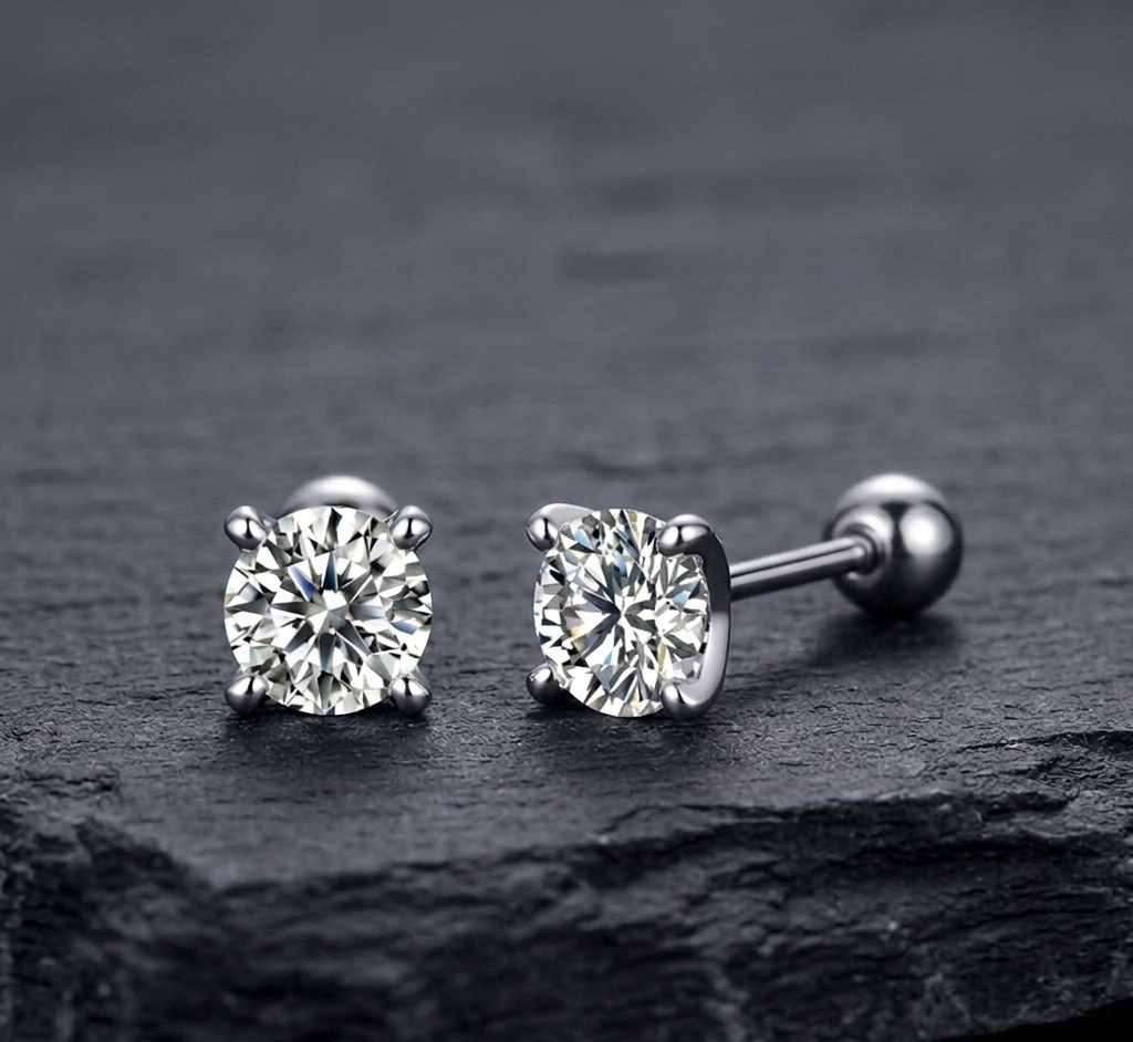 The Perfect Everyday Luxury: Round Brilliant Moissanite Stud Earrings