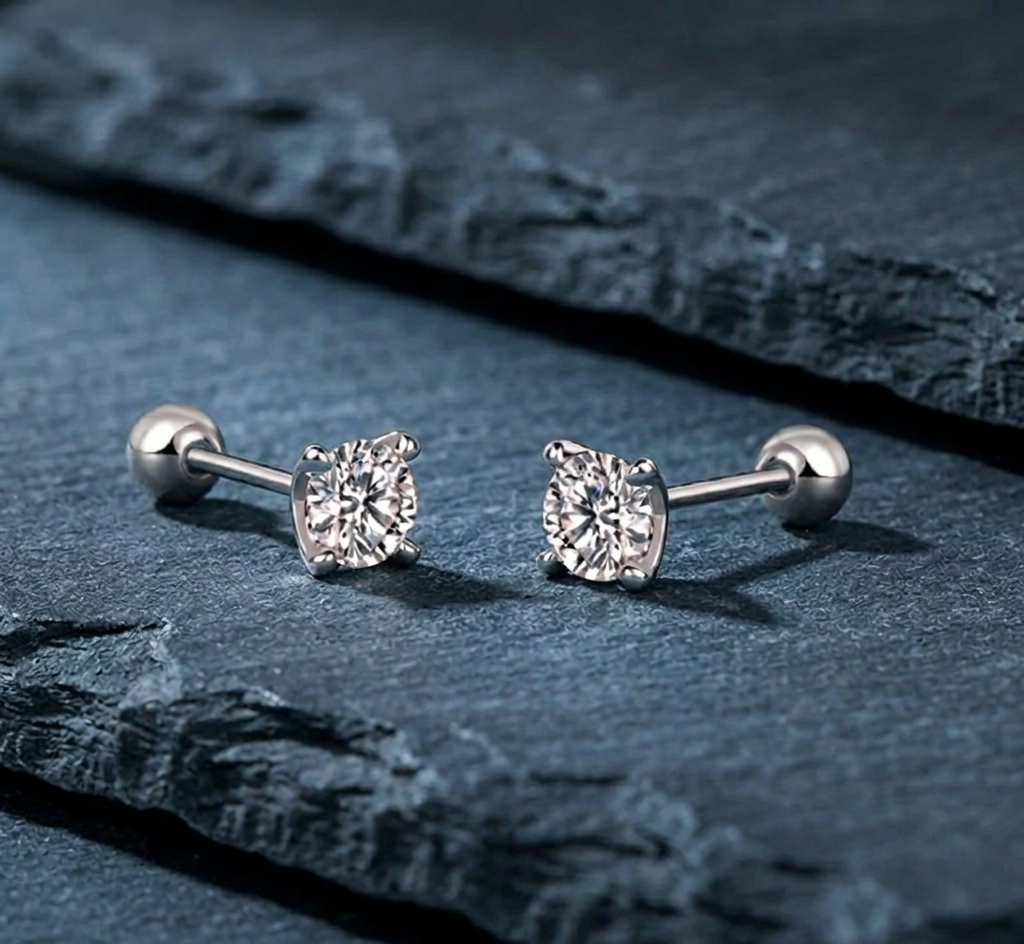 The Perfect Everyday Luxury: Round Brilliant Moissanite Stud Earrings