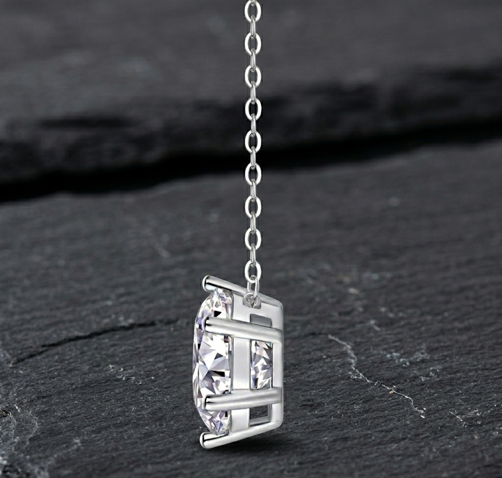The Solitaire Moissanite Pendant