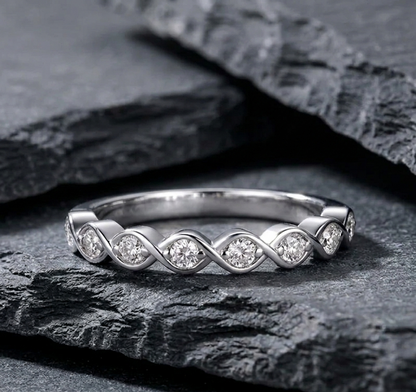 The Aurora Moissanite Eternity Band