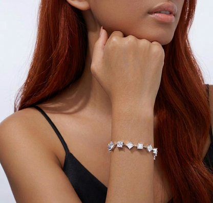 The Monaco Princess-Cut Moissanite Tennis Bracelet