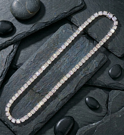 The Pinnacle 5mm VVS Moissanite Halo Statement Chain