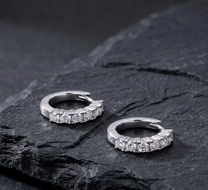 The Infinity Moissanite Huggie Hoops