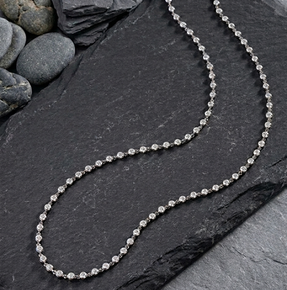 The Aura Certified Moissanite Bezel Tennis Necklace