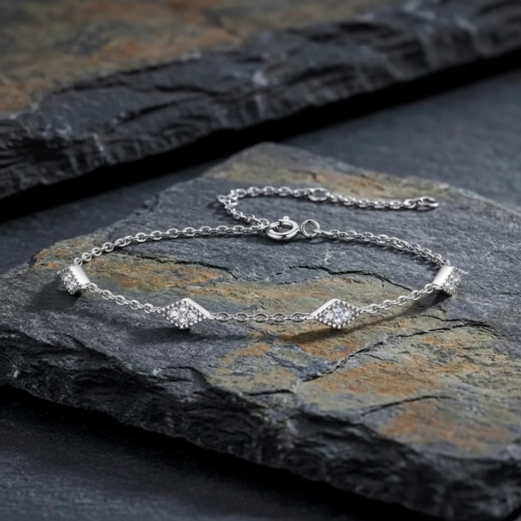 The Astra Geometric Pavé Bracelet