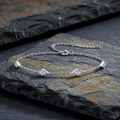 The Astra Geometric Pavé Bracelet