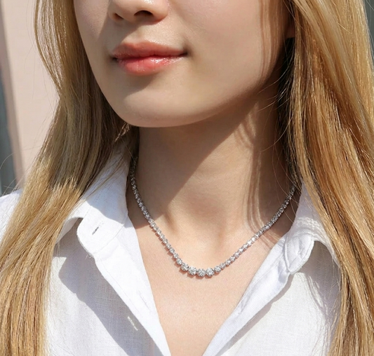 The Luminary Moissanite Rivière Necklace