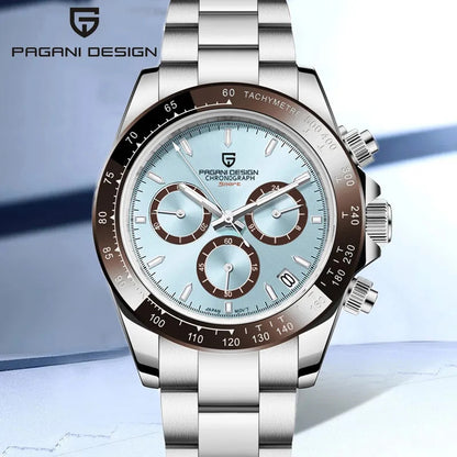 Pagani Design PD-1644 Platinum Ice Blue Homage To The Rolex Daytona 50th Anniversary Daytona Cosmograph