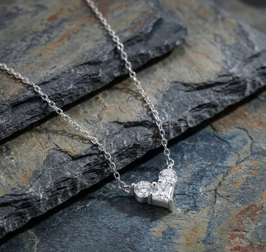 The Ophelia Moissanite Heart Pendant