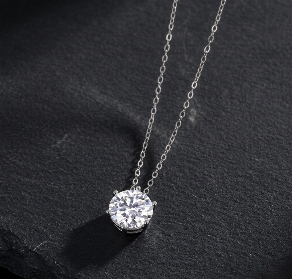 The Solitaire Moissanite Pendant