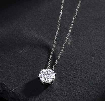 The Solitaire Moissanite Pendant
