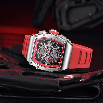 Pagani Design PD-YS011 Black Men's Quartz Chronograph Tonneau Watch Richard Mille Homage