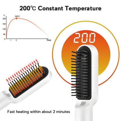 Wireless Heating Hair Styling Brush